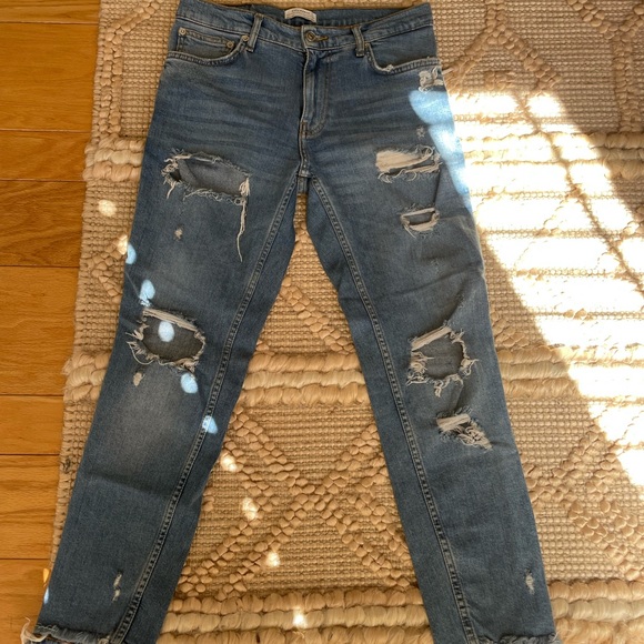 Distressed Zara denim size 4 - Picture 1 of 4
